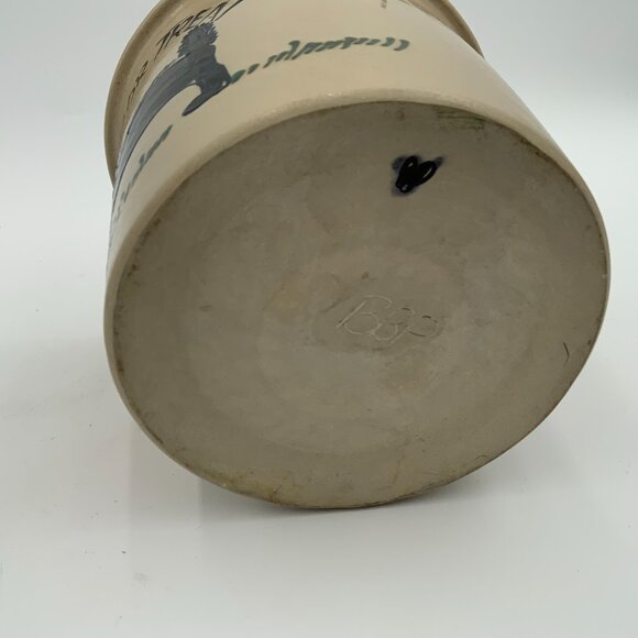 BBP Halloween Black Cat Salt Glaze Crock with Handle Beaumont Brothers Pottery - Picture 7 of 7